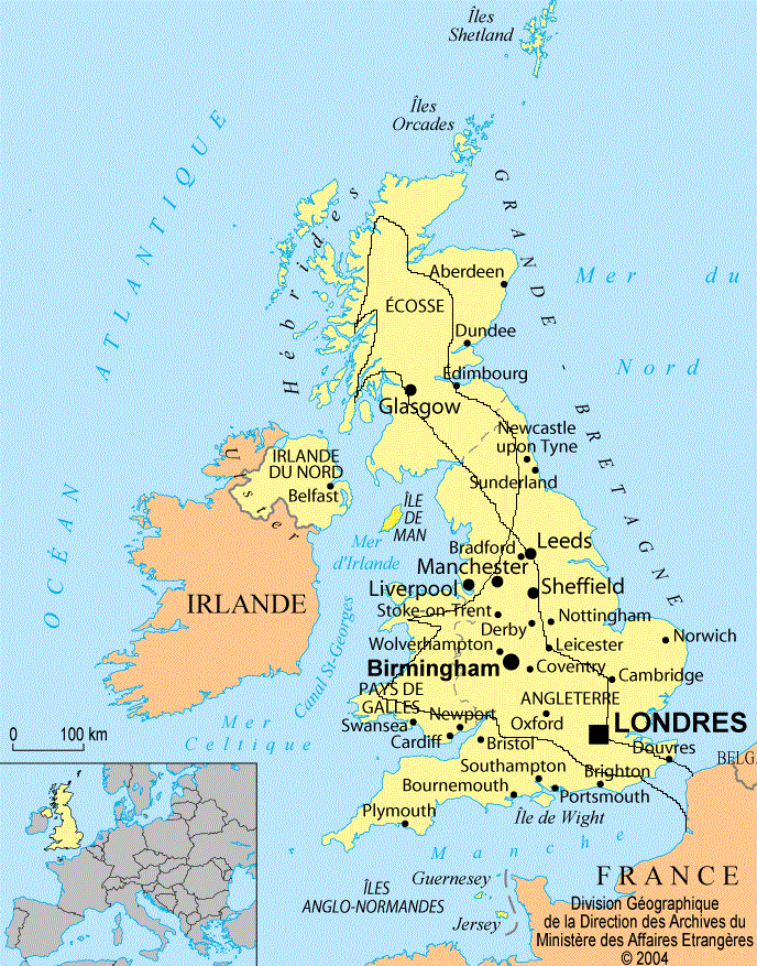 carte Royaume uni